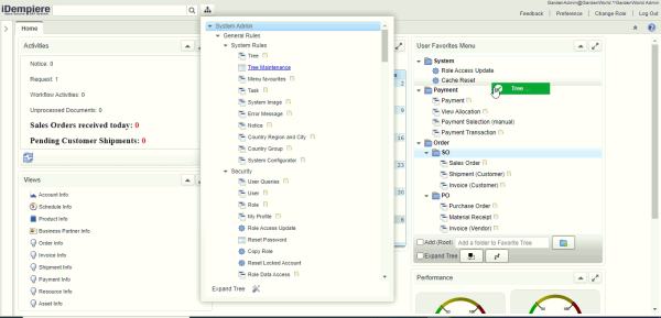 User Favorite Panel for iDempiere / LogiliteERP-Logilite Technologies